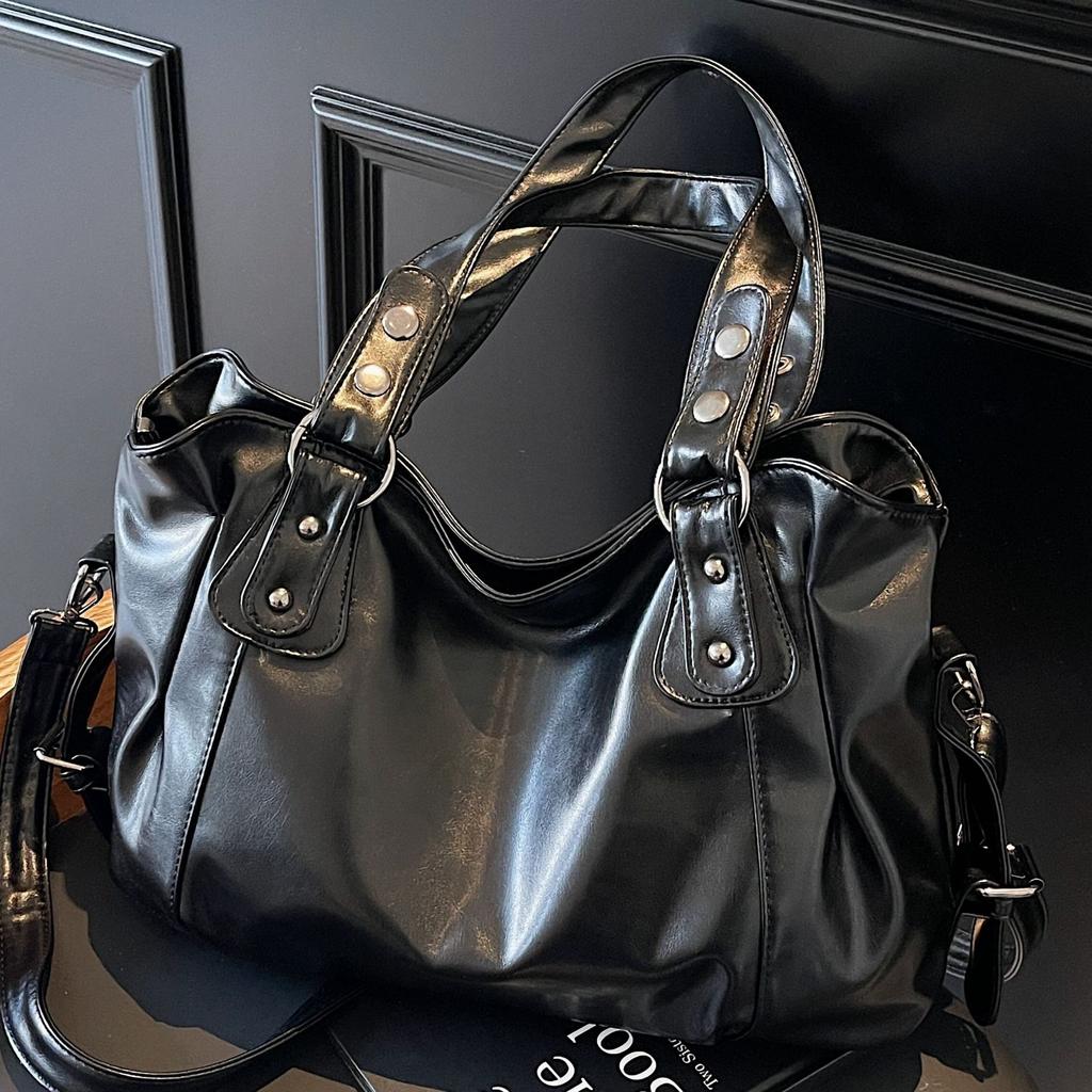 Retro casual niche design tote bag women's new fashionable versatile commuter messenger bag large capacity shoulder bag