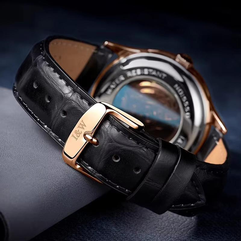 IW Automatic Mechanical Watches MIYOTA Movement Business Date Man Watch Leather Strap Waterproof Sapphire Mirror