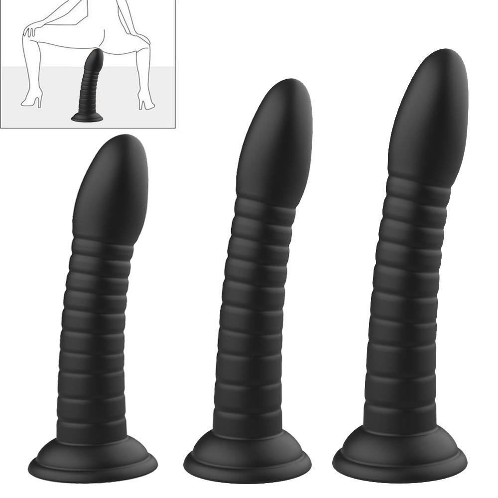 Erotické Měkké 3 Velikosti Dildo Realistické Ženské Hračky Penis Silná Přísavka Péro Sexuální Hračky pro Ženu Hračka pro Dospělé G-bod Bez Vibrátoru