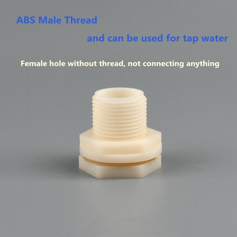 1/2" 3/4" 1" 1.2" 1.5" 2" Female/Male Thread ABS Plastic Connector Garden Irrigation Joint Fish tank Aquarium Drain Pipe Fitting