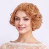 Synthetic Blonde Wig Short Curly Hair Wig for Women Natural Fluffy Hairstyle Ladies Cosplay Costume Halloween Party Use
