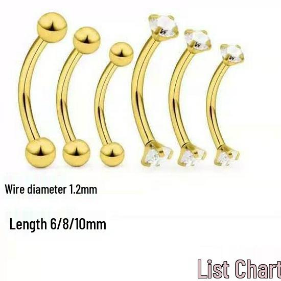 Versatile Piercing Jewelry Set: Nose Rings, Lip Studs, Tongue Rings