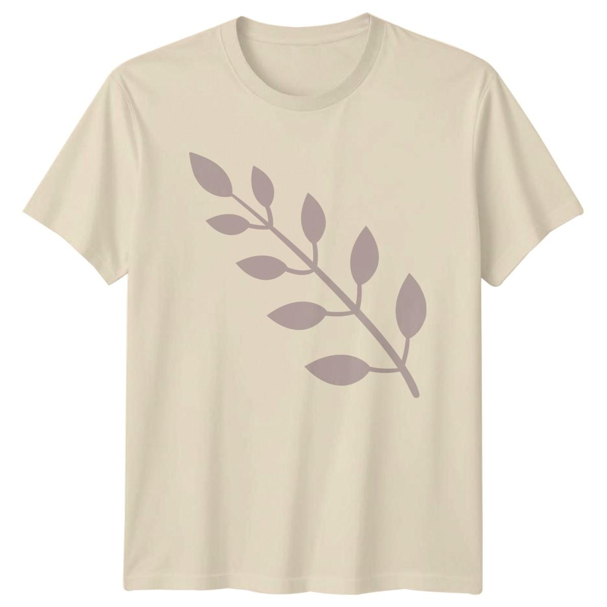 Minimalist Leaf Branch Design T-Shirt Minimalist Botanical Nature Birthday Gift XXXXL