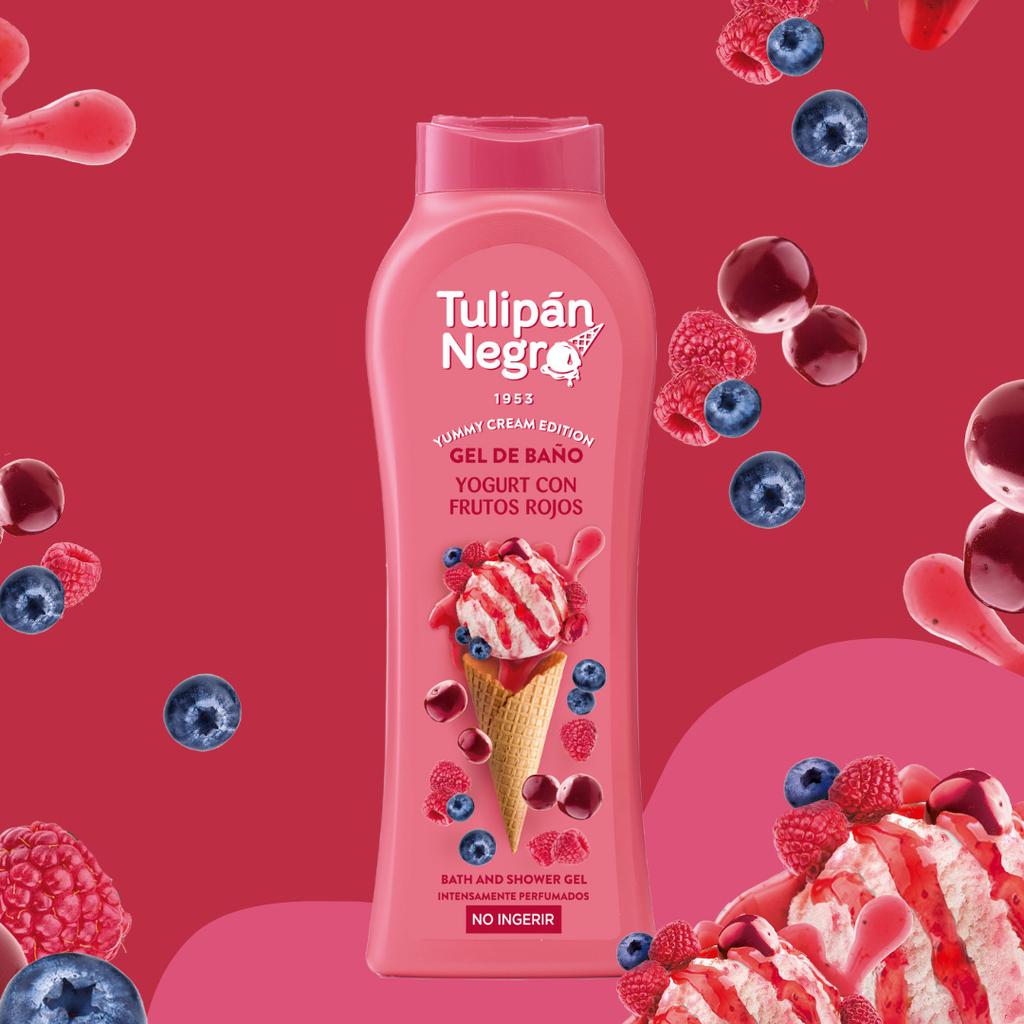 Jogurtowy żel do kąpieli z czerwonymi owocami 650ml tulipan negro