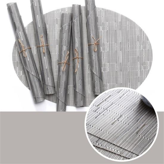 Place Mat Anti-scratch Insulated Oval Anti-slip PVC Table Placemat Household Supplies