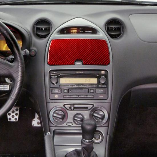 Red Carbon Fiber Interior Center Storage Cover Trim For Toyota Celica 2000-05