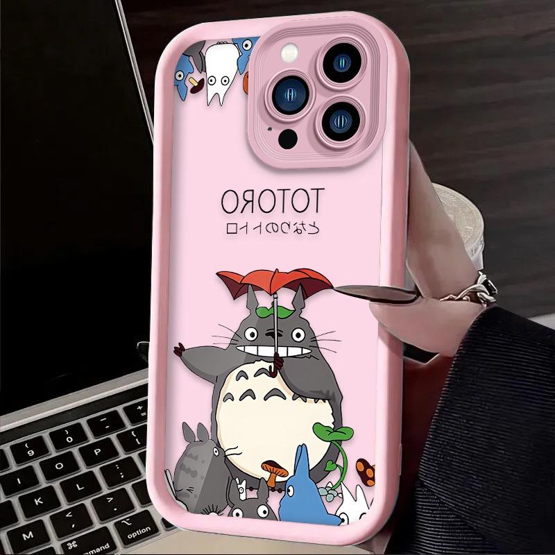 Cartoon Cute T-Totoros Phone Case For iPhone 17 Air 16 16E 15 14 13 12 11 Pro Max X XS X S Max XR SE 2020 SE4 7 8 Silicone Cover