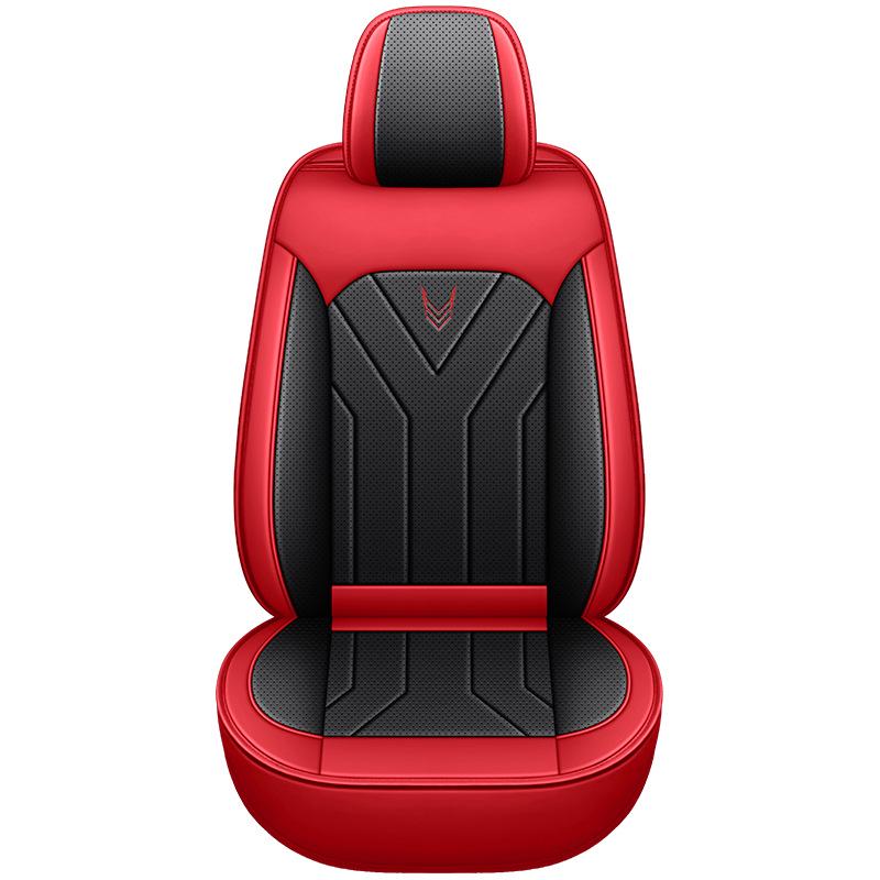Universal Nappa Leather Car Seat Cushion and Cover - All-Season Full Surround Design