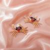 Creative Pink Crab Ear Stud Vintage Crab Claw Stud Earrings Trendy Crab Earrings  Girls