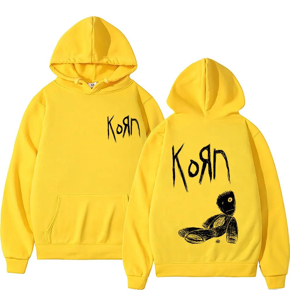 Sudadera con capucha con estampado gráfico de la banda de Rock Korn para hombre y mujer, Sudadera con capucha con música altern