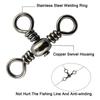 115 Pieces 3-way Fishing Swivels Set T-shape Triple Swivel Connector Fishing Tackle Accessories For Freshwater Seawater