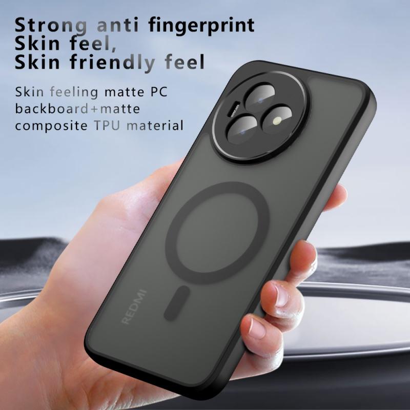 For Redmi K80 Ultra Case Matte Magsafe Drop-proof Built-in Airbag Corner Non-yellowing Material Soft Cover