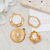 4Pcs Stainless Steel Shell Pearl Charm Pendants Drop Oil Dot Drill Craft DIY Jewelry Making Necklace Bracelet Accessories