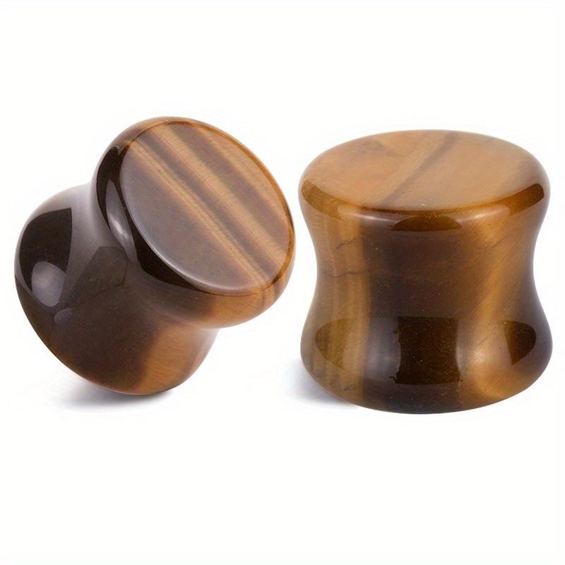 

2 шт. Простий блакитний піщаний камінь Золотий піщаний камінь, що світиться в темряві, камінь «Тигрове око» — ювелірні вироби для пірсингу вух Ювелірні вироби для вушної раковини 20mm