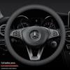 Genuine Leather Anti-Slip Steering Wheel Cover for Mercedes C200/C260/LE300L - Universal All-Season Grip