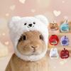 Plush Elastic Pet Head Hat Warm Pet Headgear Funny Dog Dress Up Cap  Outdoor Activities
