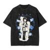 Manga Graphic T-shirt Washed Oversized T Shirt Men Women Clothing Casual Soft Cotton Short Sleeve Tees