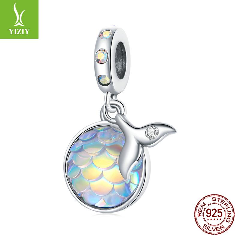 

Ziyun Оригинальная подвеска «Рыбий хвост» из стерлингового серебра и аксессуары из бисера S925 - BSC430 Silver