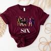 Six Musical Tshirt Broadway Six Musical Print Short Sleeve Shirt Musical Shirts Women Funny Tee Fans Gift Casual Tops
