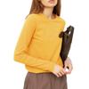 2024 Women's Casual Solid Color Long-Sleeve Round Neck T-Shirt - European & American Fashion Autumn Edition