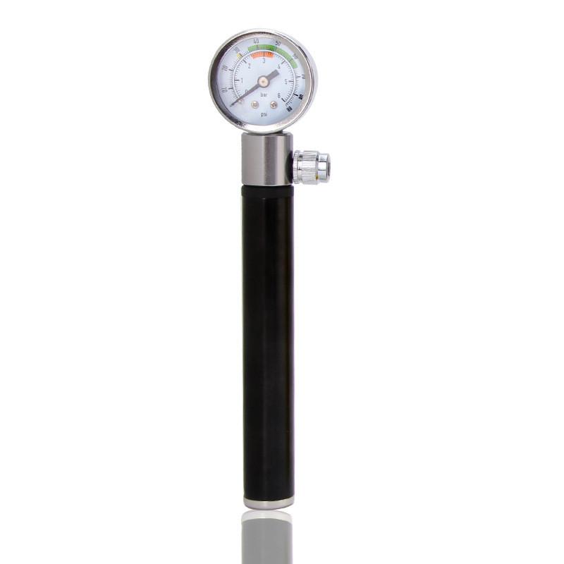 

Aluminum Alloy Portable Bicycle Pump With Digital Display For Road And Trail Use чёрный