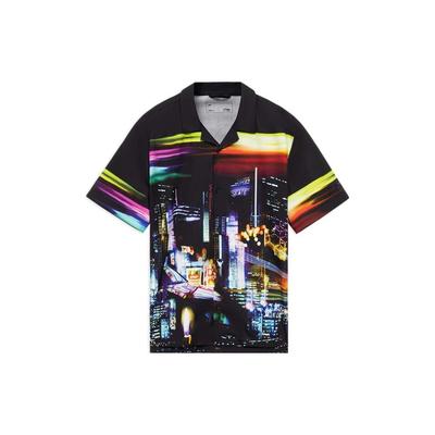 Li Ning Skateboard Series All Over Print Los T-shirt met Korte Mouwen Heren Tops Zwart ASHS127
