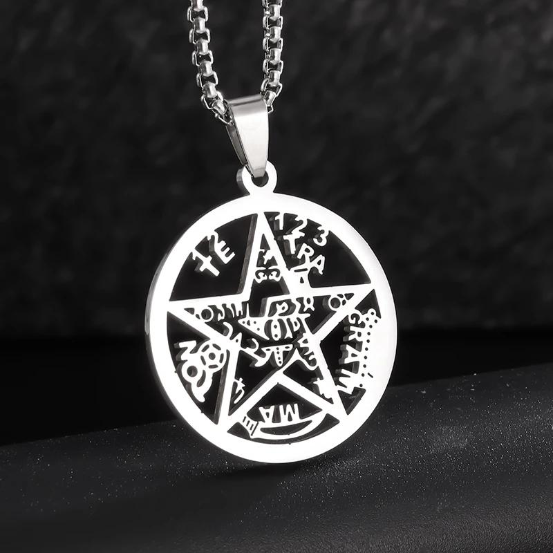 Nordic Rune Celtic Knot Necklace Men Stainless Steel Pendant Valknut Pagan Men Scandinavian Jewelry Punk Gift