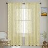 1 Panel Vintage Lace Curtains Rod Pocket Sheer Curtain Long-Romantic Flowers Branch Window Curtain for Living Room French Decor