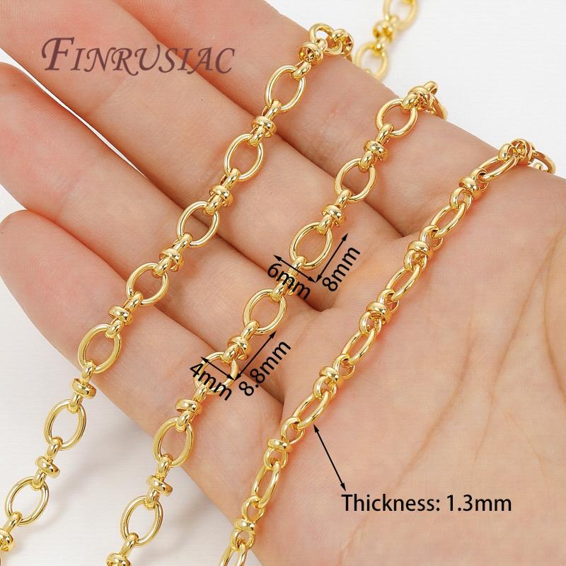 

0.5-1 Meter 18K Gold Plated Chain Fittings Decorative Needlework Chain For Jewelry Making,DIY Necklace&Bracelets Chains Findings 0.5 Meter