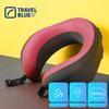 Cuscino da viaggio blu in memory foam per il collo