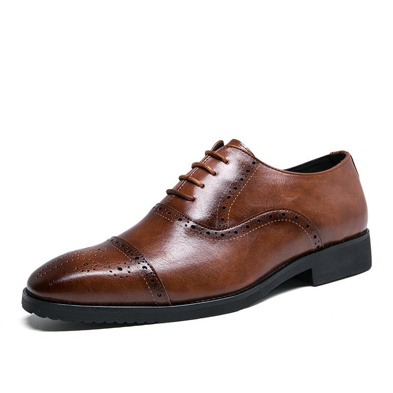 Britské Block šaty pánské kožené boty velikost 38-47 barevně sladěné business casual boty pánské kožené boty
