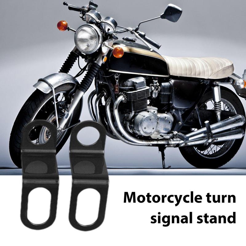 Rear Turn Signals Brackets 2pcs Motorcycle Modified Turn Signal Light Indicator Mount Easy Installation Metal Rear Turn Signal