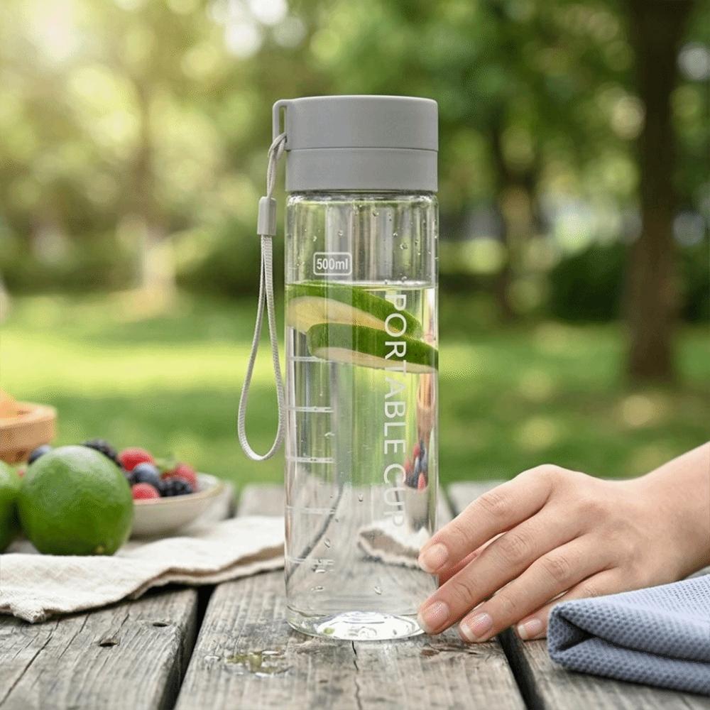 Wide Mouth Opening Sports Water Bottle Lightweight Resin Portable Water Bottle Beverage Prep