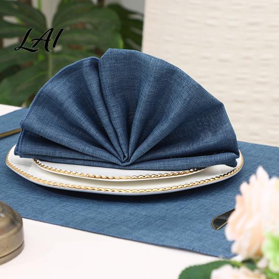 Soft Textured Napkins for Restaurants Imitation Linen Cloth Napkin Washable Fabric 18 x Decorative Table Events Inch Square Napkin Weddings