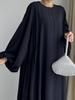 2025 New Middle Eastern Muslim Women's Simple Abaya Dress