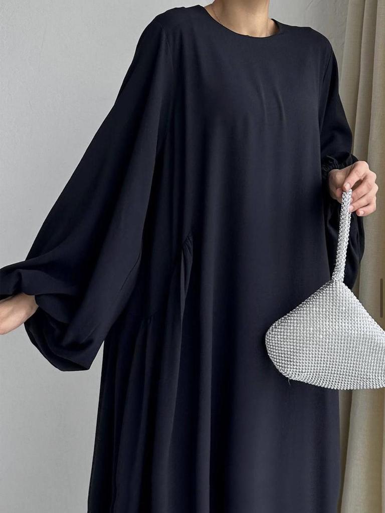 2025 New Middle Eastern Muslim Women's Simple Abaya Dress