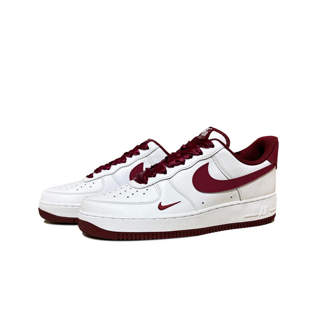 Nike Air Force 1 Auspicious Snow Plum Blossom Anti-Slip Wear-Resistant Low-Top Skateboard Shoes Men's Red White HM9483-100(Team619-)