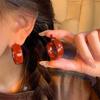 Ankola Red Geometric Festive Earrings: Personalized, Versatile, Trendy Women's Earrings