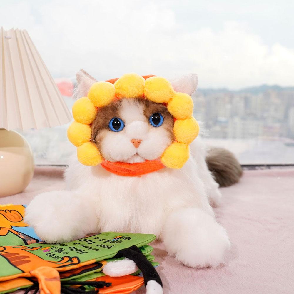 Pet Head Adorable Cat & Dog Beanie Cute & Soft Fleece Kitten Hat Puppy Headwear for Halloween and Christmas Pet Cap Accessories
