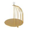 Bird Cage Cosmetic   Gold Space Saving Iron Unique Multifunctional Birdcage Makeup Display Rack for Bathroom