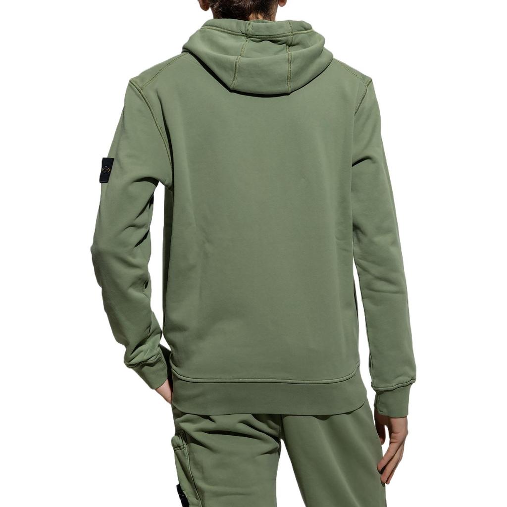 STONE ISLAND Fleece Garment Dyed Hoodie 101564151-V0055