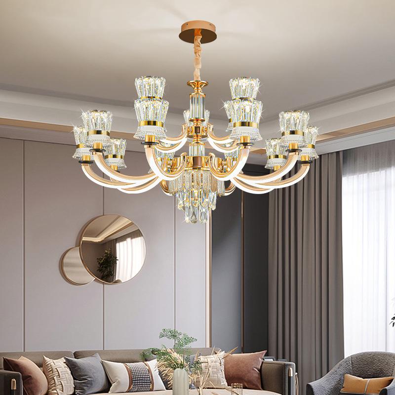 Lampadario di Cristallo Luce Soggiorno Moderno Semplice Atmosfera Camera da Letto Sala da Pranzo Luce Lampadario Soggiorno