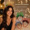 Christmas Light Up Headband 2027 Cute Glitter Hair Hoop New Year Eve Costume Party Accessory For Women Girls Holiday Dress Up