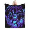 Vintage FNAF At Freddys Bonnie Warm Soft Blanket  Camping Plush Throw Blanket Funny Couch Chair Flannel Bedspread Sofa Bed Cover