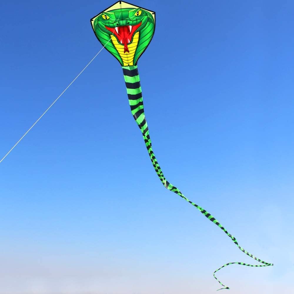 This snake-shaped kite is perfect for beginners. It's easy to assemble and launch. Suitable for adults and children, and ideal for family trips. 8
