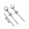 Personality Design Punk Goth Style Sword Drop Dangle Earrings For Men New Trend Hip Hop Rock Party Jewelry Y2K Accessories