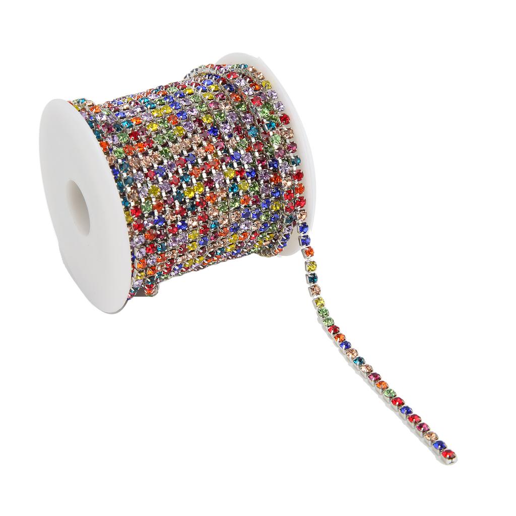 Rhinestone Trim Colorful Glittering 10 Meters Rhinestone Trim for Household DIY Craft Clothes