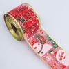 Christmas Glitter Gold Wired Ribbon for Holiday DIY Craft Wedding Tree Topper Xmas Tree Organza Glitter Presents Ribbons