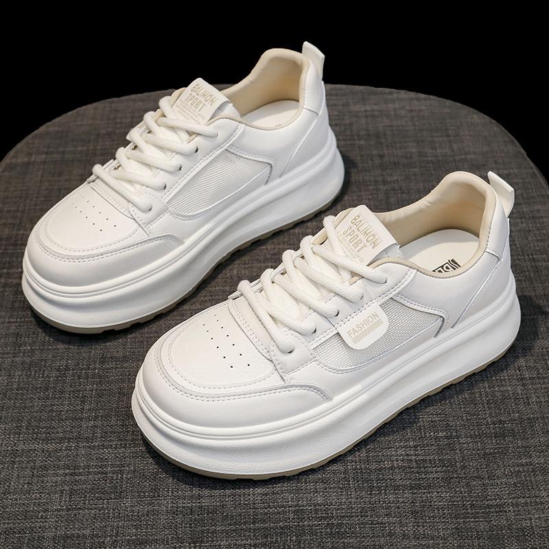 

Thick-soled dad shoes women s 2025 spring new versatile, lightweight and breathable height-increasing super-fire sports and leisure shoes sub-board 40 бежевый