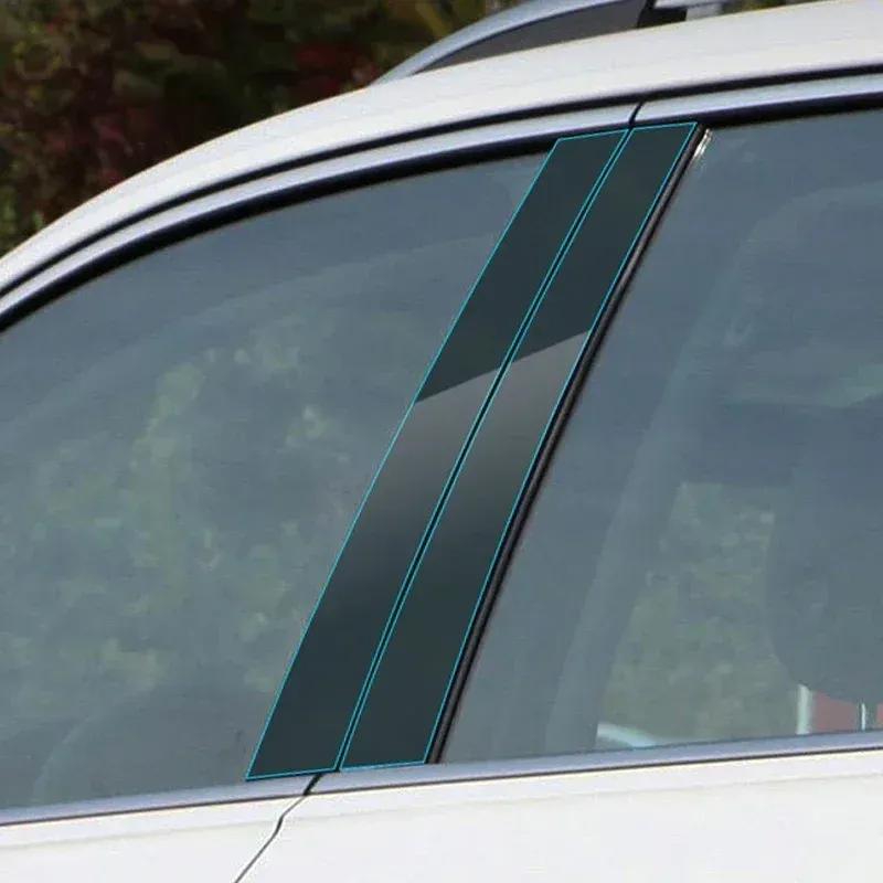 TPU For Toyota Highlander 2015- Window Center Pillar Protective Film Anti-scratch Cover Car Protector Exterior Accessories